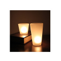 Haonai Factory directly glass candle holder, white glass candle holder